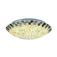 Beige Bowl Ceiling Light Vintage Mosaic Glass 1 Bulb 12"/16"/19.5" Wide Flush Mount Ceiling Light for Dining Room Clearhalo 'Ceiling Lights' 'Close To Ceiling Lights' 'Close to ceiling' 'Glass shade' 'Glass' 'Semi-flushmount' 'Tiffany close to ceiling' 'Tiffany' Lighting' 27020