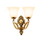 Metal Golden Wall Lighting Fixture Bell 1/2-Light Modern Style Wall Sconce with Opal Glass Shade Clearhalo 'Wall Lamps & Sconces' 'Wall Lights' Lighting' 270213