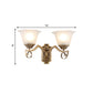 Floral Corridor Wall Sconce Modern Stylish Opal Glass and Metallic 1/2-Light Gold Finish Wall Light Fixture Clearhalo 'Wall Lamps & Sconces' 'Wall Lights' Lighting' 270268