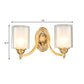 Cylindrical Indoor Wall Sconce Lighting Modern Style Double Glass 1/2-Head Brass Finish Wall Lamp for Bedroom Clearhalo 'Wall Lamps & Sconces' 'Wall Lights' Lighting' 270447