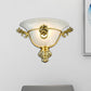 1 Bulb Trumpet Wall Lamp Colonialist Opal Glass Sconce Light Fixture with Copper/Brass Lion Metal Deco for Bedside Clearhalo 'Wall Lamps & Sconces' 'Wall Lights' Lighting' 270803