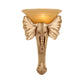 Single Resin Wall Light Colonial Style Gold Finish Elephant Flush Mount Wall Sconce Clearhalo 'Wall Lamps & Sconces' 'Wall Lights' Lighting' 271498