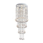 Contemporary Layered Flush Mount Faceted Crystal 5 Heads Close to Ceiling Lamp in Nickel Clearhalo 'Ceiling Lights' 'Close To Ceiling Lights' 'Close to ceiling' 'Flush mount' Lighting' 271647