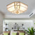 3 Lights Opal Glass Flush Mount Colonialism Brass Bowl Bedroom Ceiling Lighting Brass Clearhalo 'Ceiling Lights' 'Close To Ceiling Lights' 'Close to ceiling' 'Flush mount' Lighting' 271660