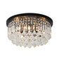 Crystal Cone/Cylinder Flushmount Lighting Contemporary 4 Lights Black Flush Mount Ceiling Light Clearhalo 'Ceiling Lights' 'Close To Ceiling Lights' 'Close to ceiling' 'Flush mount' Lighting' 272260