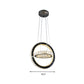 Minimalist LED Ring Chandelier Lamp Crystal LED Living Room Hanging Light in Black Clearhalo 'Ceiling Lights' 'Modern Pendants' 'Modern' 'Pendant Lights' 'Pendants' Lighting' 272339