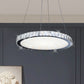 Crystal Round Chandelier Lighting Fixture Contemporary LED Nickel Pendant Ceiling Light Clearhalo 'Ceiling Lights' 'Modern Pendants' 'Modern' 'Pendant Lights' 'Pendants' Lighting' 272357