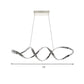 Twist Hanging Chandelier Modern Crystal LED Dining Room Pendant Lighting in Chrome, Warm/White Light Clearhalo 'Ceiling Lights' 'Chandeliers' 'Modern Chandeliers' 'Modern' Lighting' 272430