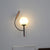 Gold/Black Global Wall Sconce Retro 1 Light Matte White Glass Wall Light Fixture with Reflector