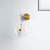 Nordic 1 Light Wall Lamp Gold Ball Sconce Lighting with Clear Glass Shade