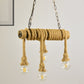 Open Bulb Dining Room Island Lamp Rope 4 Lights Industrial Style Hanging Island Light in Beige Clearhalo 'Ceiling Lights' 'Island Lights' Lighting' 273032