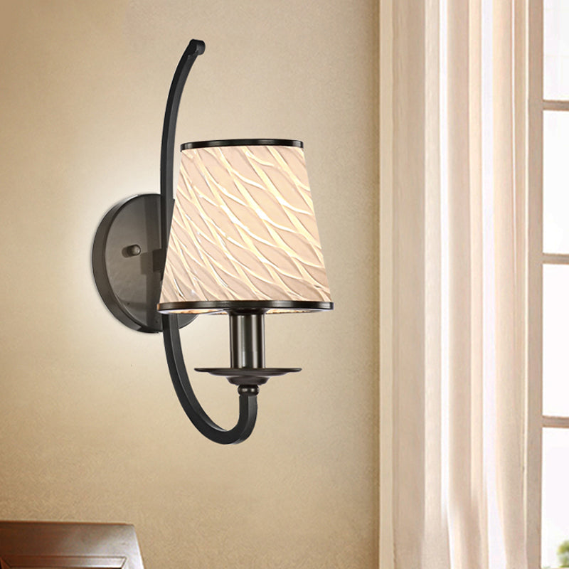 1 Head Wall Lighting with Cone Shade Beige/Blue/Green Glass Contemporary Style Corridor Wall Light Fixture Clearhalo 'Wall Lamps & Sconces' 'Wall Lights' Lighting' 273114