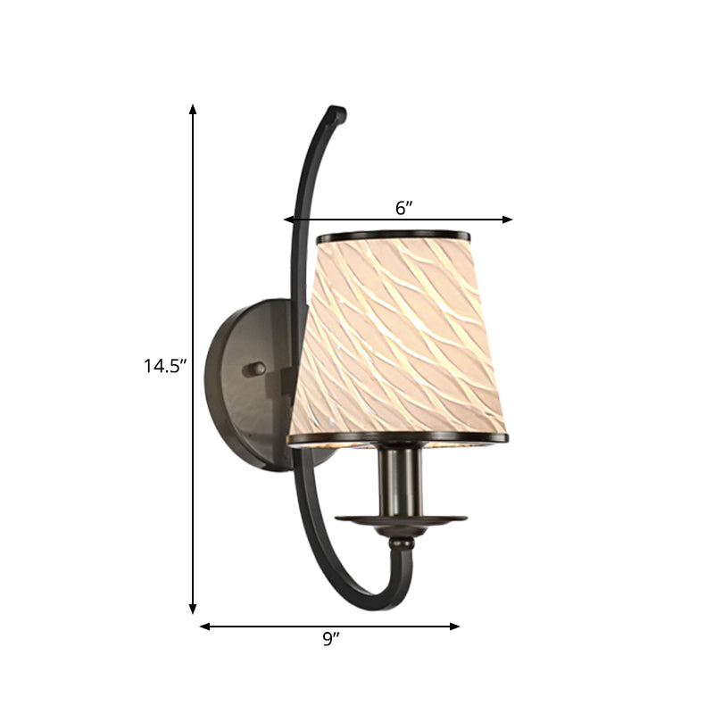 1 Head Wall Lighting with Cone Shade Beige/Blue/Green Glass Contemporary Style Corridor Wall Light Fixture Clearhalo 'Wall Lamps & Sconces' 'Wall Lights' Lighting' 273117