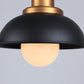 Dome Kitchen Island Light Fixture Metallic 3 Lights Industrial Style Hanging Island Light in Black/White Clearhalo 'Ceiling Lights' 'Island Lights' Lighting' 273132