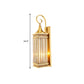 Traditional Rectangle Sconce Light 3-Bulb Metal Wall Lighting Fixture in Gold for Bedroom Clearhalo 'Wall Lamps & Sconces' 'Wall Lights' Lighting' 273281