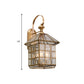 Traditional Geometric Sconce Light Fixture Brass 3-Bulb Metal Wall Lamp for Living Room Clearhalo 'Wall Lamps & Sconces' 'Wall Lights' Lighting' 273370