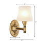 Brass Finish 1/2-Bulb Wall Light Vintage Stylish Milk Glass Cone Shade Wall Sconce Fixture for Bedroom Clearhalo 'Wall Lamps & Sconces' 'Wall Lights' Lighting' 273438