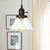 Industrial Style Conic Hanging Lamp Amber/Clear Glass 1 Light Coffee Shop Height Adjustable Pendant Lighting in Black/Bronze/Brass Black Clear Clearhalo 'Art Deco Pendants' 'Black' 'Cast Iron' 'Ceiling Lights' 'Ceramic' 'Crystal' 'Industrial Pendants' 'Industrial' 'Metal' 'Middle Century Pendants' 'Pendant Lights' 'Pendants' 'Rustic Pendants' 'Tiffany' Lighting' 273500