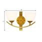 Brass 1/2-Light Wall Sconce Lamp Modernism Stylish Frosted Glass Bowl Shade Wall Light for Bedroom Clearhalo 'Wall Lamps & Sconces' 'Wall Lights' Lighting' 273586