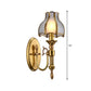 Curved Metal Sconce Light Traditionalism 1-Bulb Living Room Wall Light Fixture in Brass Clearhalo 'Wall Lamps & Sconces' 'Wall Lights' Lighting' 273680