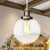 Orbit Hanging Lighting Farmhouse Amber/Clear Glass 1 Bulb Pendant Light Fixture with Adjustable Cord in Black/Bronze/Brass Finish Bronze Clear Clearhalo 'Art Deco Pendants' 'Black' 'Cast Iron' 'Ceiling Lights' 'Ceramic' 'Crystal' 'Industrial Pendants' 'Industrial' 'Metal' 'Middle Century Pendants' 'Pendant Lights' 'Pendants' 'Rustic Pendants' 'Tiffany' Lighting' 273908