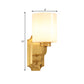 Drum Opal Glass Wall Mount Lighting Modern Stylish 1 Light Living Room Wall Sconce Fixture in Brass Clearhalo 'Wall Lamps & Sconces' 'Wall Lights' Lighting' 273953
