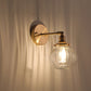 Minimalist Globe Wall Light Champagne/Clear Prismatic Glass Single Sconce Lighting Fixture in Gold Clear Clearhalo 'Cast Iron' 'Glass' 'Industrial' 'Modern wall lights' 'Modern' 'Tiffany' 'Traditional wall lights' 'Wall Lamps & Sconces' 'Wall Lights' Lighting' 273955