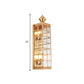 Rectangular Living Room Wall Sconce Traditional Metal 1/2-Bulb Brass Wall Mounted Light Fixture Clearhalo 'Wall Lamps & Sconces' 'Wall Lights' Lighting' 274077