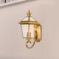 Brass Birdcage Wall Lamp Traditionalist Metal 1 Light Balcony Wall Mount Lighting, 14"/15" Tall Clearhalo 'Wall Lamps & Sconces' 'Wall Lights' Lighting' 274129
