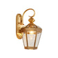 Lantern Hall Wall Lamp Traditional Metal 1 Head Brass Wall Mounted Light with Clear Glass Shade, 6"/7.5" W Clearhalo 'Wall Lamps & Sconces' 'Wall Lights' Lighting' 274192