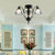 Cone Semi Flush Light Vintage Tiffany 3 Heads Stained Glass Semi Flush Mount Light in Blue/Clear Clear Clearhalo 'Ceiling Lights' 'Close To Ceiling Lights' 'Close to ceiling' 'Glass shade' 'Glass' 'Semi-flushmount' 'Tiffany close to ceiling' 'Tiffany' Lighting' 27424
