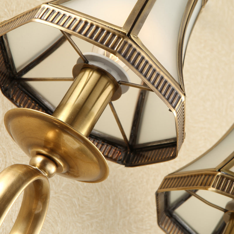 Traditionalism Conical Wall Mount Light 1/2-Light Brass Metal Wall Lighting Fixture Clearhalo 'Wall Lamps & Sconces' 'Wall Lights' Lighting' 274463