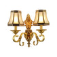 Brass Cone Wall Lamp Traditionalist Metal 1/2 Lights Bedroom Wall Mount Lighting with Beveled Glass Panel Clearhalo 'Wall Lamps & Sconces' 'Wall Lights' Lighting' 274498