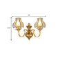Metal Brass Wall Sconce Lighting Curving 1/2-Light Traditional Wall Light Fixture for Bedroom Clearhalo 'Wall Lamps & Sconces' 'Wall Lights' Lighting' 274510
