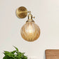 Geometric/Globe/Pentagram Wall Sconce Contemporary Prismatic Glass 1 Bulb Brass Wall Mount Light Fixture Brass B Clearhalo 'Cast Iron' 'Glass' 'Industrial' 'Modern wall lights' 'Modern' 'Tiffany' 'Traditional wall lights' 'Wall Lamps & Sconces' 'Wall Lights' Lighting' 274522