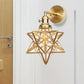 Geometric/Globe/Pentagram Wall Sconce Contemporary Prismatic Glass 1 Bulb Brass Wall Mount Light Fixture Clearhalo 'Cast Iron' 'Glass' 'Industrial' 'Modern wall lights' 'Modern' 'Tiffany' 'Traditional wall lights' 'Wall Lamps & Sconces' 'Wall Lights' Lighting' 274543