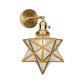 Geometric/Globe/Pentagram Wall Sconce Contemporary Prismatic Glass 1 Bulb Brass Wall Mount Light Fixture Clearhalo 'Cast Iron' 'Glass' 'Industrial' 'Modern wall lights' 'Modern' 'Tiffany' 'Traditional wall lights' 'Wall Lamps & Sconces' 'Wall Lights' Lighting' 274550