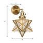 Geometric/Globe/Pentagram Wall Sconce Contemporary Prismatic Glass 1 Bulb Brass Wall Mount Light Fixture Clearhalo 'Cast Iron' 'Glass' 'Industrial' 'Modern wall lights' 'Modern' 'Tiffany' 'Traditional wall lights' 'Wall Lamps & Sconces' 'Wall Lights' Lighting' 274551