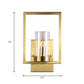 Cylindrical Bedroom Wall Sconce Clear Glass 1 Bulb Contemporary Wall Light Fixture in Brass with Frame Clearhalo 'Cast Iron' 'Glass' 'Industrial' 'Modern wall lights' 'Modern' 'Tiffany' 'Traditional wall lights' 'Wall Lamps & Sconces' 'Wall Lights' Lighting' 274589