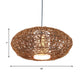 Woven Suspension Pendant Retro Rattan 1 Bulb Brown Hanging Light Kit for Tearoom Clearhalo 'Ceiling Lights' 'Modern Pendants' 'Modern' 'Pendant Lights' 'Pendants' Lighting' 274723