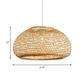 Handcrafted Suspension Pendant Contemporary Bamboo 1 Bulb Wood Hanging Light Kit, 16"/23.5" Wide Clearhalo 'Ceiling Lights' 'Modern Pendants' 'Modern' 'Pendant Lights' 'Pendants' Lighting' 274842