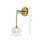 Oval Amber/White Glass Sconce Modernist 1 Light Brass Finish Wall Mounted Drop Lamp Clearhalo 'Cast Iron' 'Glass' 'Industrial' 'Modern wall lights' 'Modern' 'Tiffany' 'Traditional wall lights' 'Wall Lamps & Sconces' 'Wall Lights' Lighting' 274882