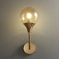 Amber Bare Ball Wall Sconce Retro Style Single Closed Glass Wall Mounted Light Fixture Clearhalo 'Cast Iron' 'Glass' 'Industrial' 'Modern wall lights' 'Modern' 'Tiffany' 'Traditional wall lights' 'Wall Lamps & Sconces' 'Wall Lights' Lighting' 275227