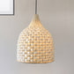 Modernism Basket Pendant Lighting Bamboo 1 Bulb Hanging Light Fixture in Beige Clearhalo 'Ceiling Lights' 'Modern Pendants' 'Modern' 'Pendant Lights' 'Pendants' Lighting' 275235