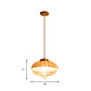 1 Bulb Dome/Jar Pendant Lighting Modernist Bamboo Hanging Light Fixture in Wood for Dining Room Clearhalo 'Ceiling Lights' 'Modern Pendants' 'Modern' 'Pendant Lights' 'Pendants' Lighting' 275320