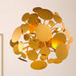 Circular Steel Wall Sconce Lighting Contemporary Style 4 Bulbs Living Room Wall Mount Light in Gold Clearhalo 'Wall Lamps & Sconces' 'Wall Lights' Lighting' 275429