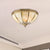 Gold 4 Lights Flushmount Light Traditional Frosted Glass Inverted Ceiling Flush Mount for Bedroom Gold Clearhalo 'Ceiling Lights' 'Close To Ceiling Lights' 'Close to ceiling' 'Flush mount' Lighting' 275951