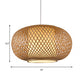 Wood/Coffee Pumpkin Pendant Lighting Traditionary Bamboo 1 Bulb Hanging Lamp Kit for Restaurant Clearhalo 'Ceiling Lights' 'Modern Pendants' 'Modern' 'Pendant Lights' 'Pendants' Lighting' 276029