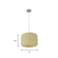 Drum Pendant Lighting Tradition Rattan 1 Bulb 12"/16"/18" Wide Beige/Blue Ceiling Hanging Light Clearhalo 'Ceiling Lights' 'Modern Pendants' 'Modern' 'Pendant Lights' 'Pendants' Lighting' 276139