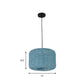 Drum Pendant Lighting Tradition Rattan 1 Bulb 12"/16"/18" Wide Beige/Blue Ceiling Hanging Light Clearhalo 'Ceiling Lights' 'Modern Pendants' 'Modern' 'Pendant Lights' 'Pendants' Lighting' 276146